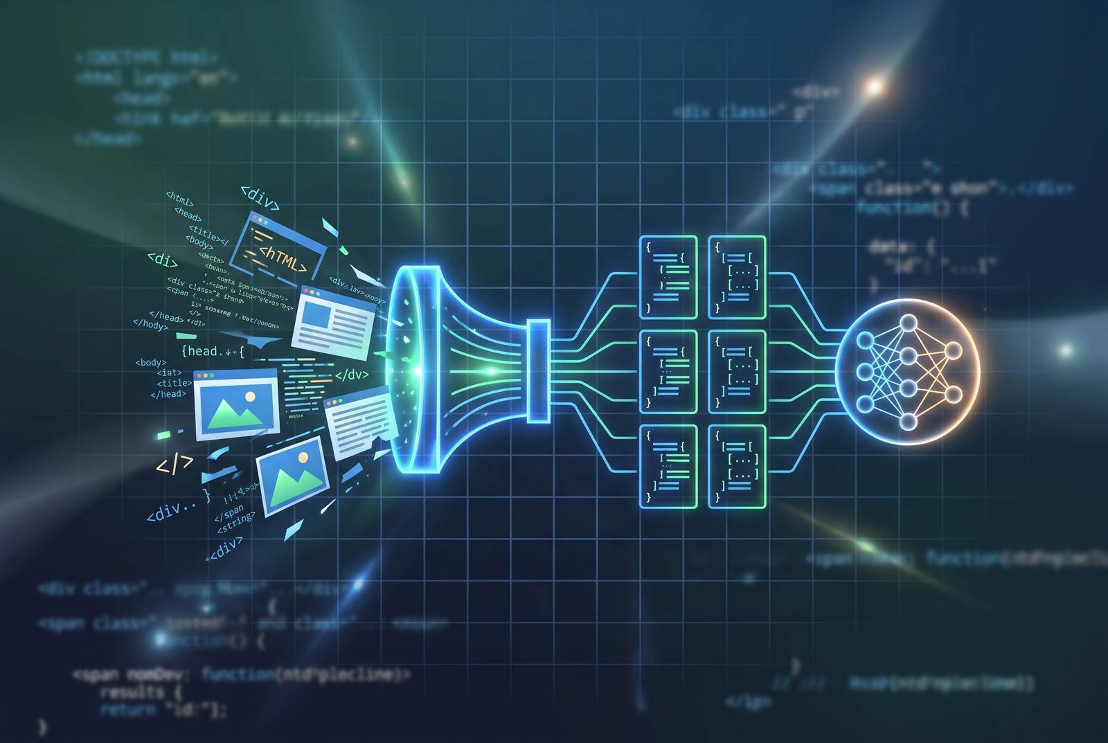 Cover illustration for “Web Scraping APIs That Return Structured JSON for LLM Pipelines”