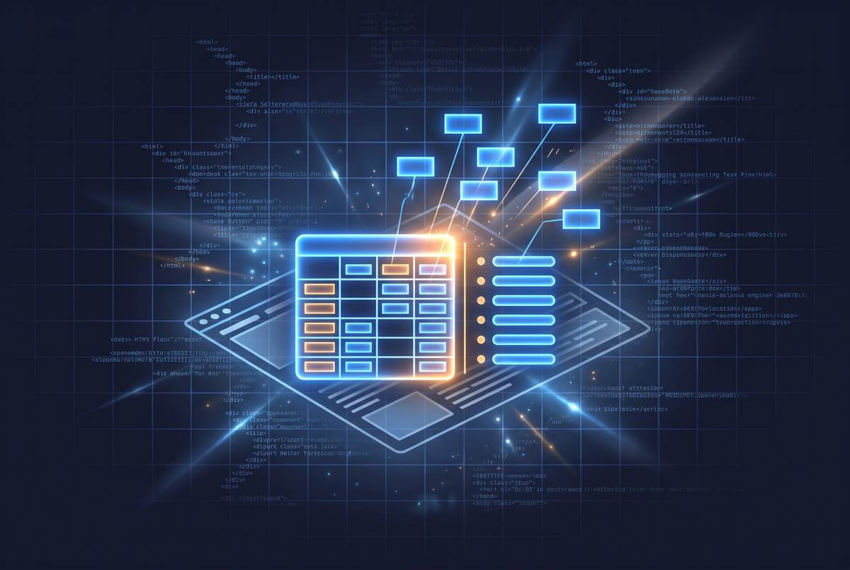 Cover illustration for “Table and List Extraction From Web Pages”