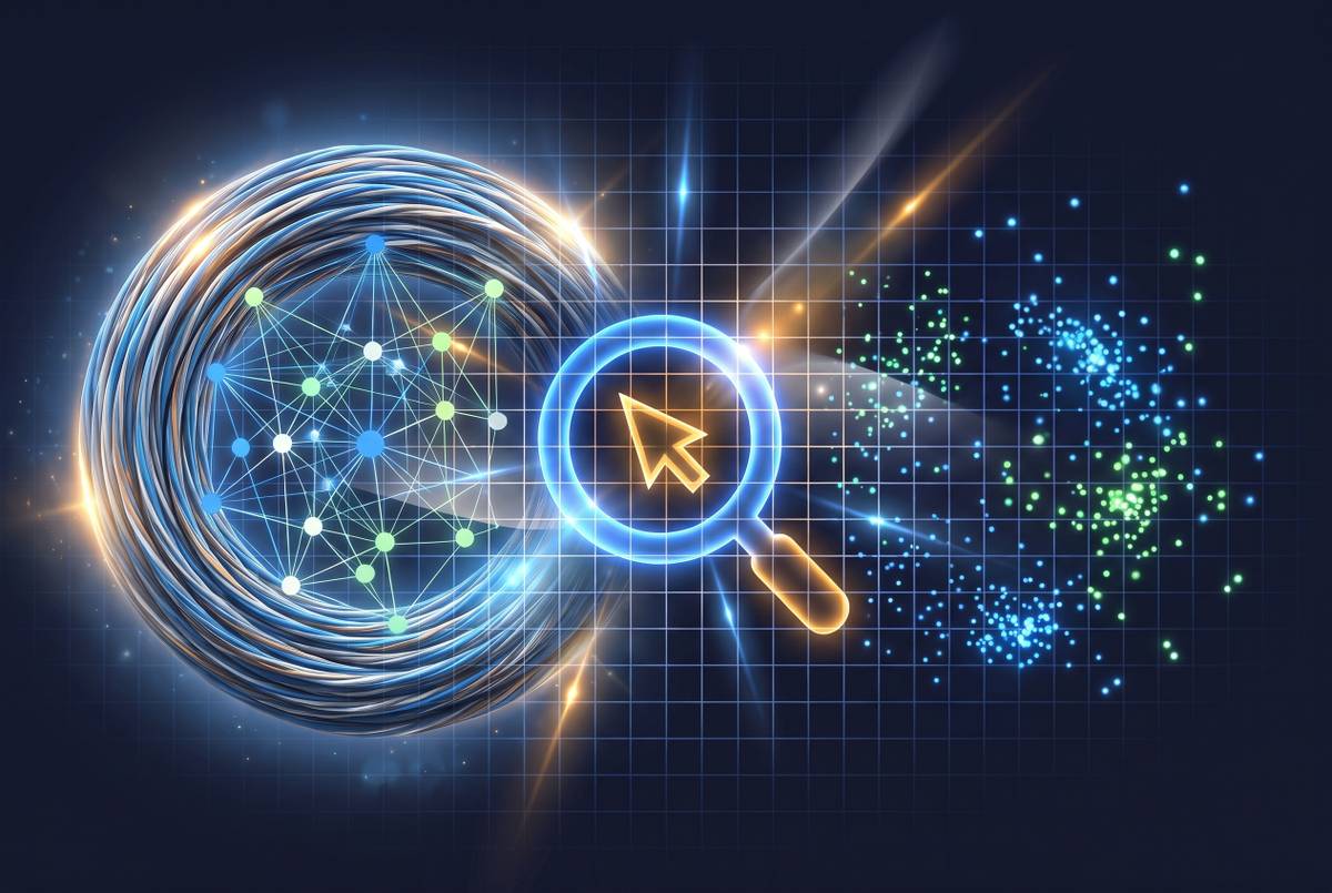 Cover illustration for “Semantic Search vs Vector Search for Research Agents”