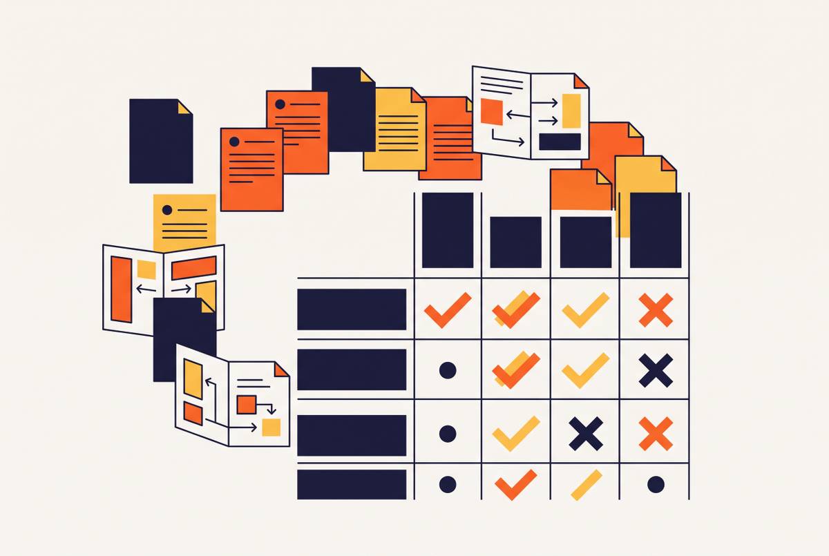 Cover illustration for “Structuring Competitor Feature Matrices From Public Documentation”