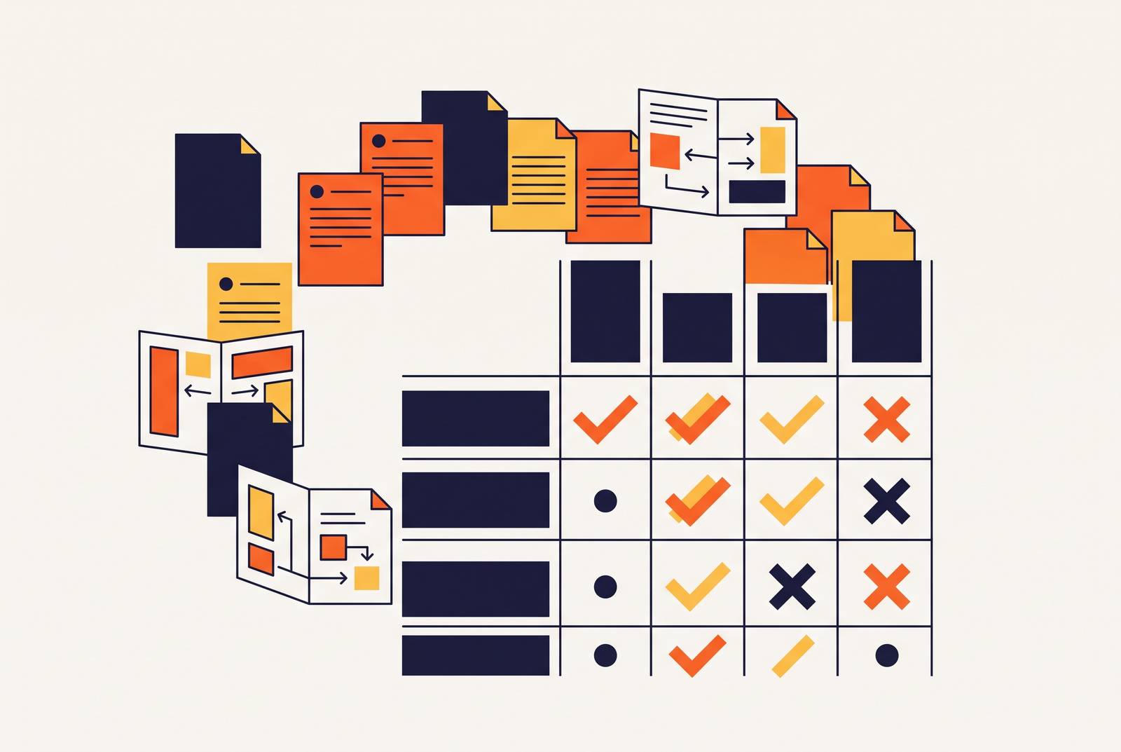 Cover illustration for “Structuring Competitor Feature Matrices From Public Documentation”