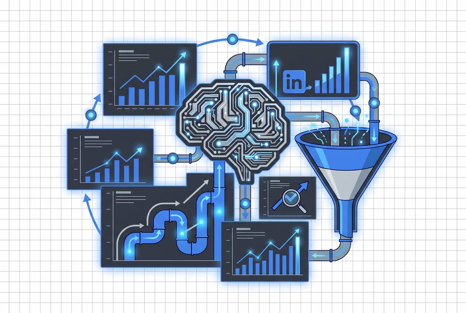 Cover illustration for “What Full Autonomy Actually Looks Like When an AI Agent Runs Your LinkedIn and Google Ads Stack”