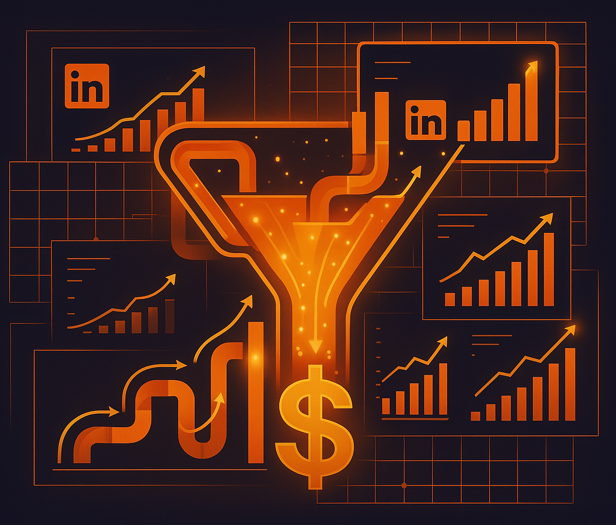 Cover illustration for “LinkedIn Ads CPL Benchmarks by Industry and Audience Size”