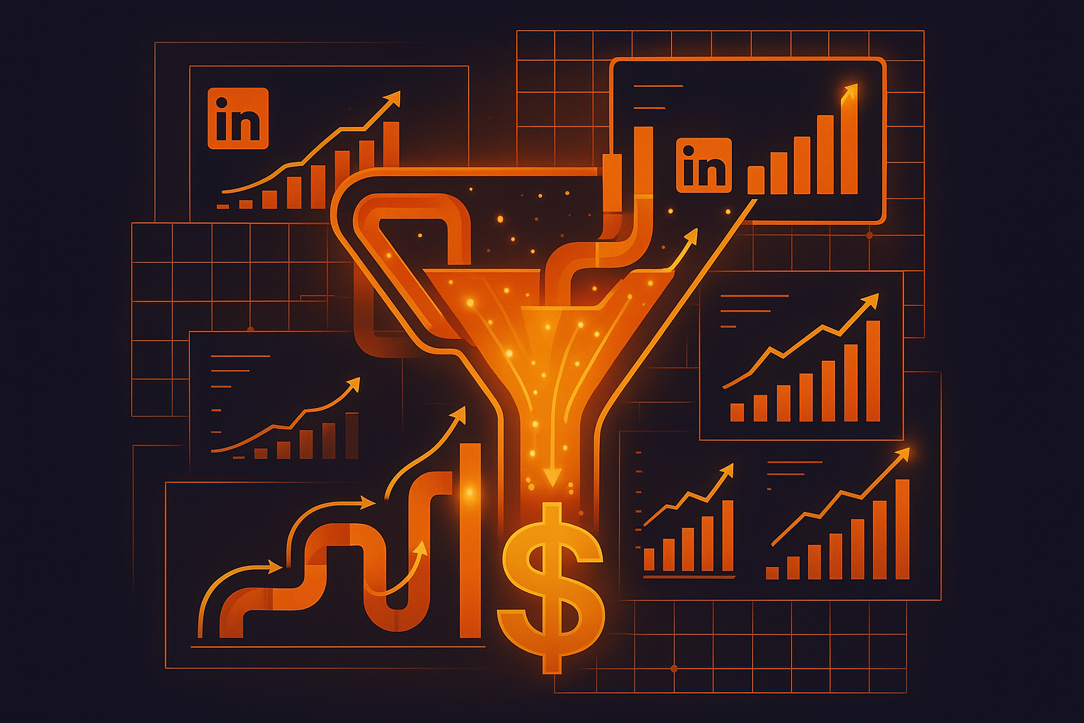Cover illustration for “LinkedIn Ads CPL Benchmarks by Industry and Audience Size”