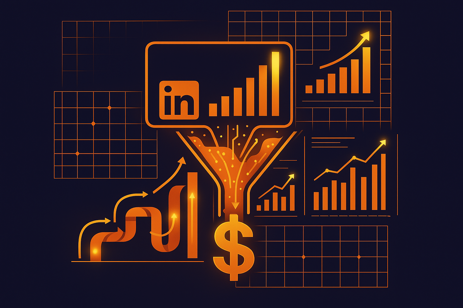 Cover illustration for “Account-Based Marketing Examples Using LinkedIn Ads”