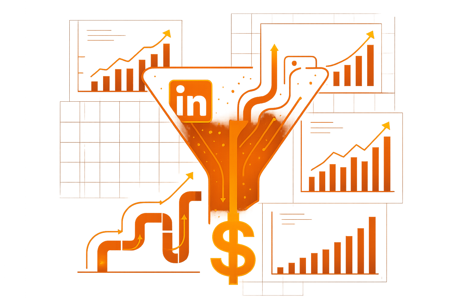 Cover illustration for “LinkedIn Ads CPM Benchmarks by Audience Segment and Objective”