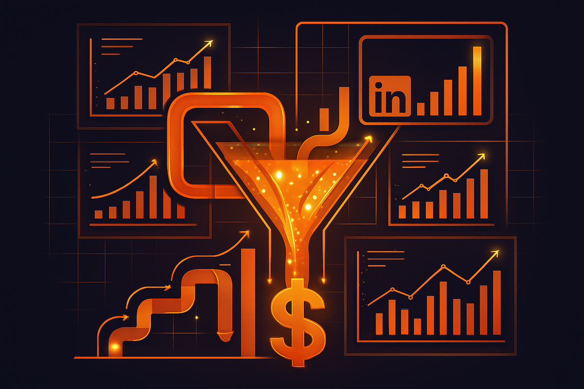 Cover illustration for “Offline Conversion Imports for LinkedIn Pipeline Measurement”