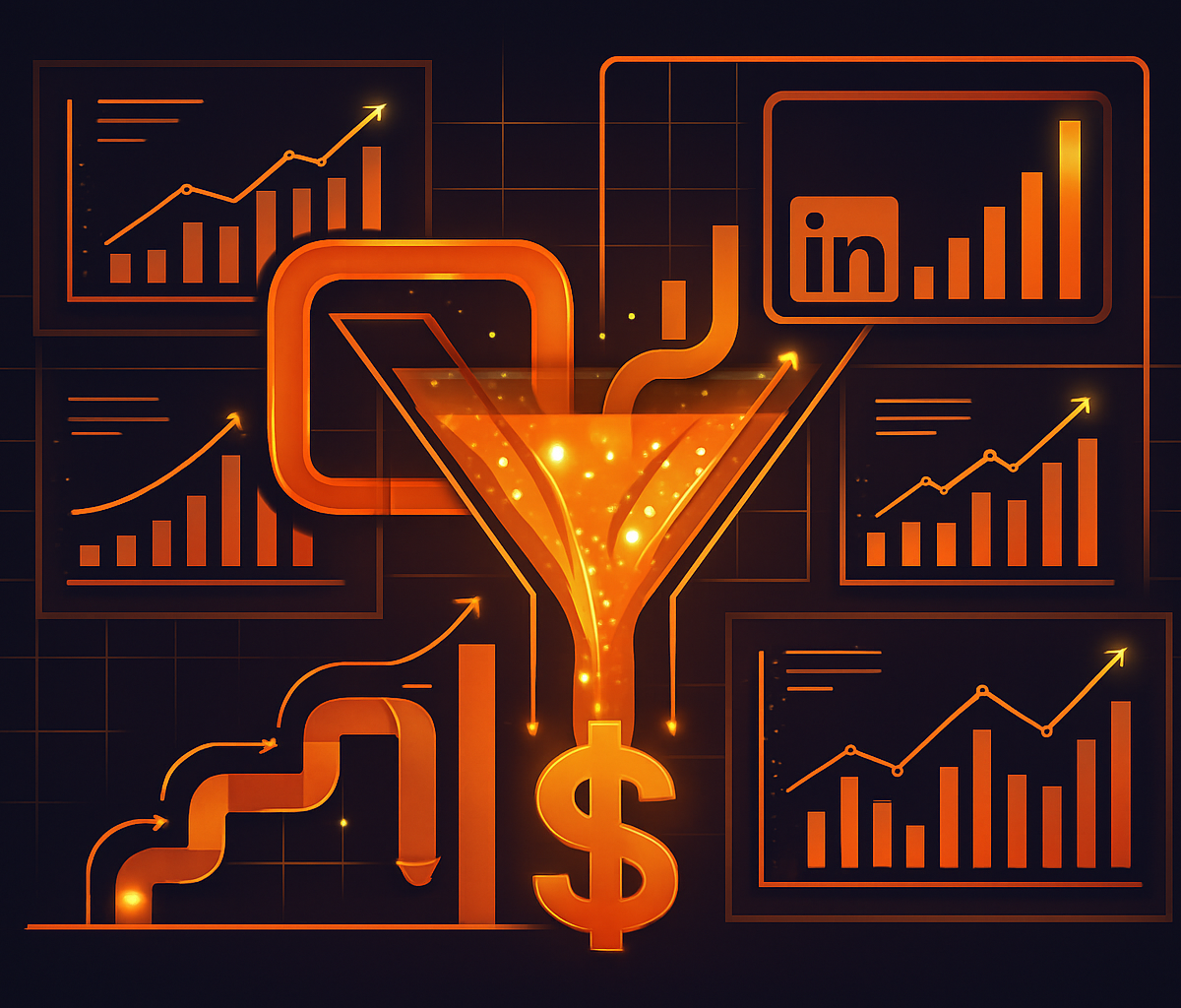 Cover illustration for “Offline Conversion Imports for LinkedIn Pipeline Measurement”