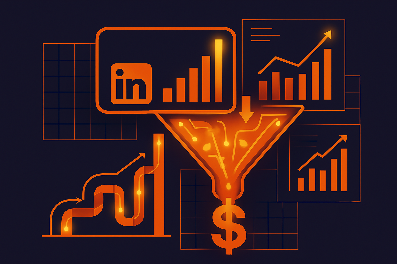 Cover illustration for “LinkedIn Lead Gen Form vs. Landing Page Conversion Rate Comparison”