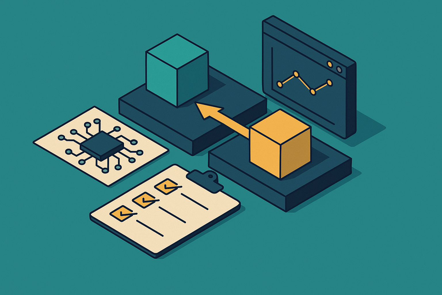 Cover illustration for “Build vs. Buy Decision Framework for B2B Paid Media AI Systems”