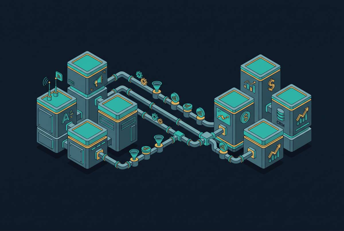 Cover illustration for “Workflow Automation Integration Between Agentic Ad Systems and RevOps Tools”