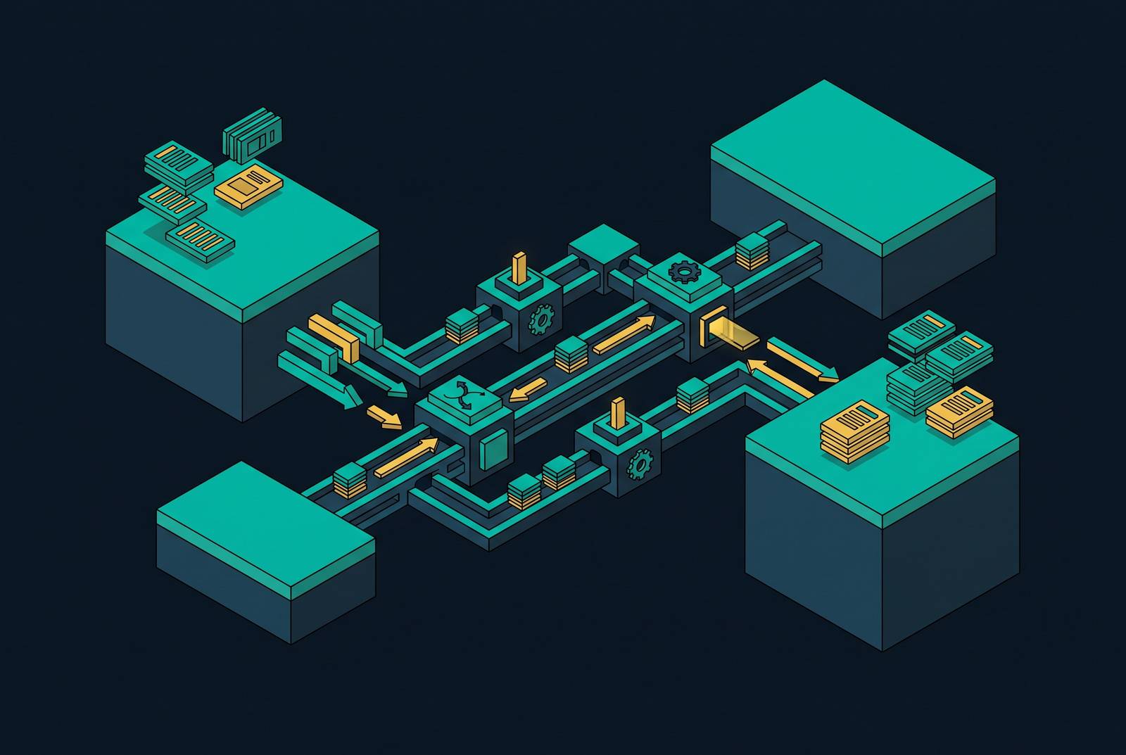 Cover illustration for “CRM to Ad Platform Data Sync Architectures for B2B Pipeline Attribution”