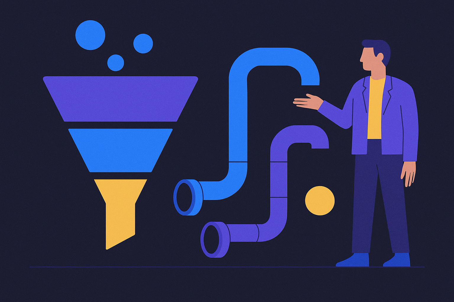 Cover illustration for “Sales Funnel vs Pipeline for B2B Revenue Teams”