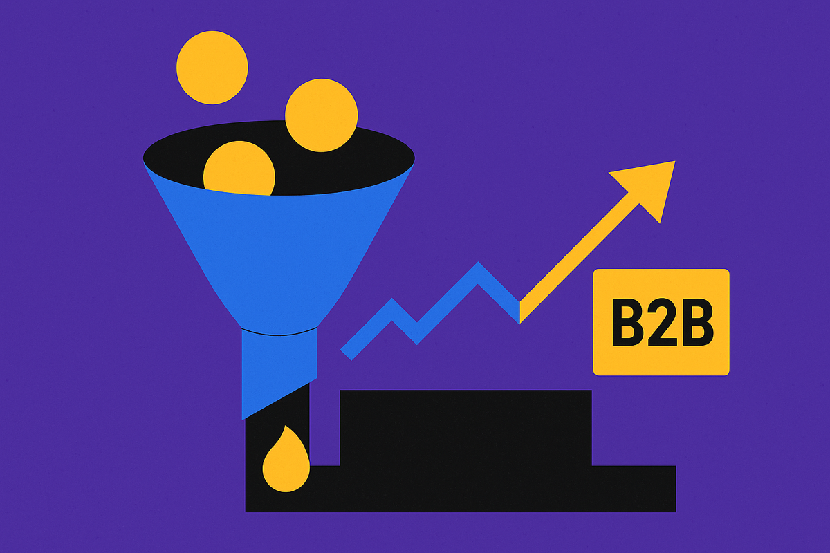 Cover illustration for “MQL to SQL Conversion Rate Benchmarks for B2B”