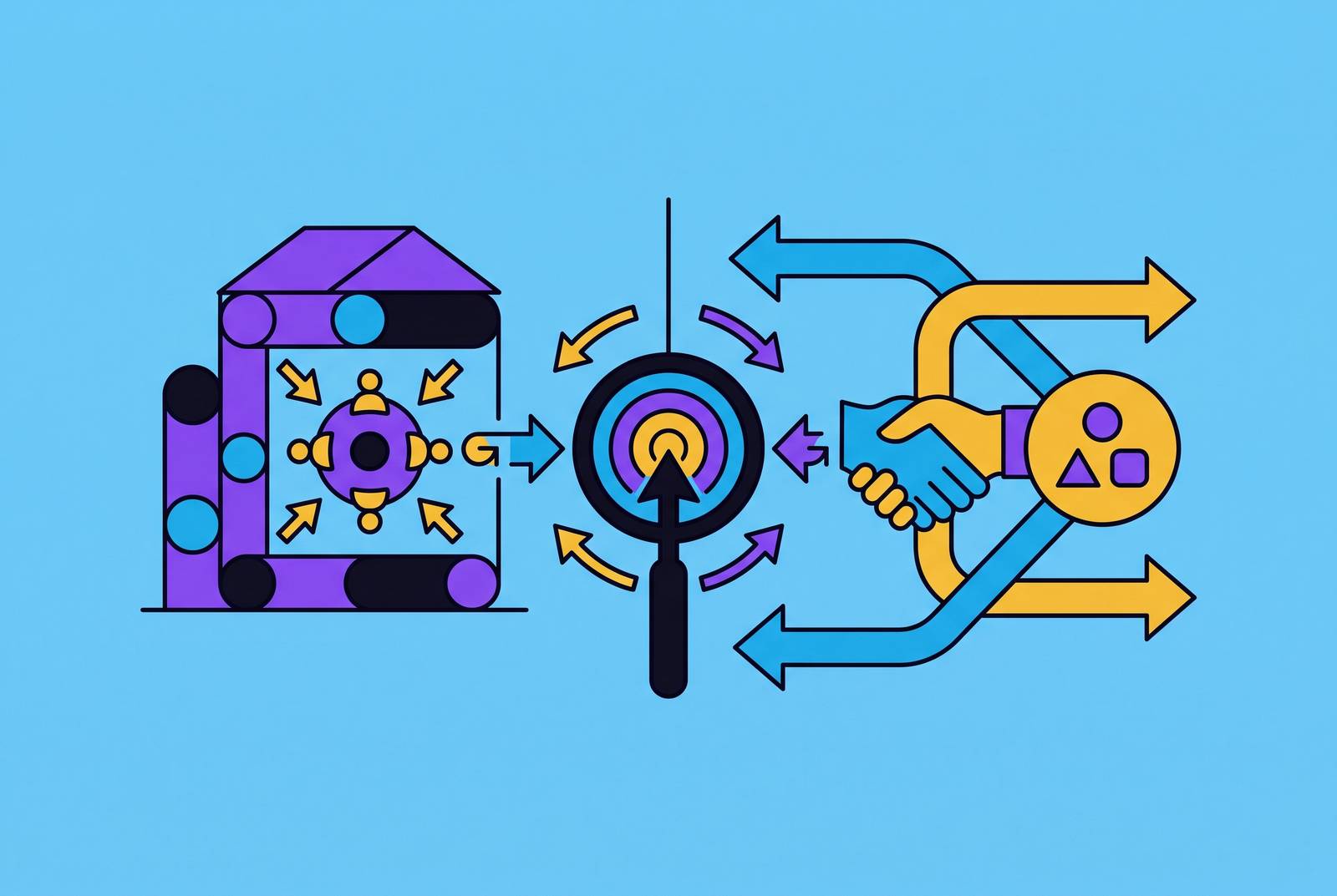 Cover illustration for “Delegated vs In-House Google Ads Management for B2B Companies”