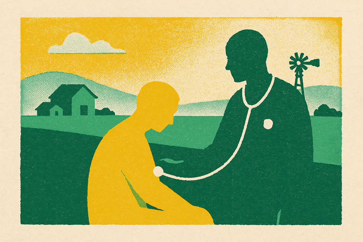 Cover illustration for “Rural Health Disparities in the United States”