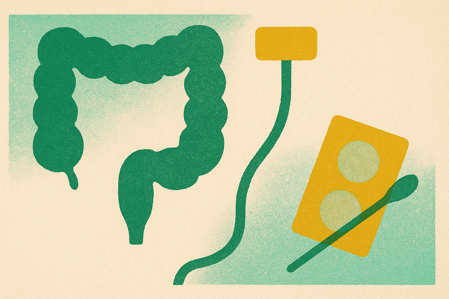 Cover illustration for “Colorectal Cancer Screening Options Compared”