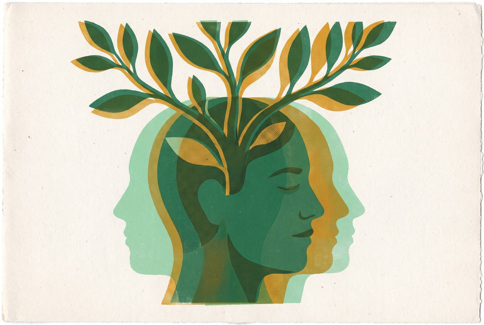 Cover illustration for “Long-Term Outcomes for People With Schizophrenia Spectrum Disorders”