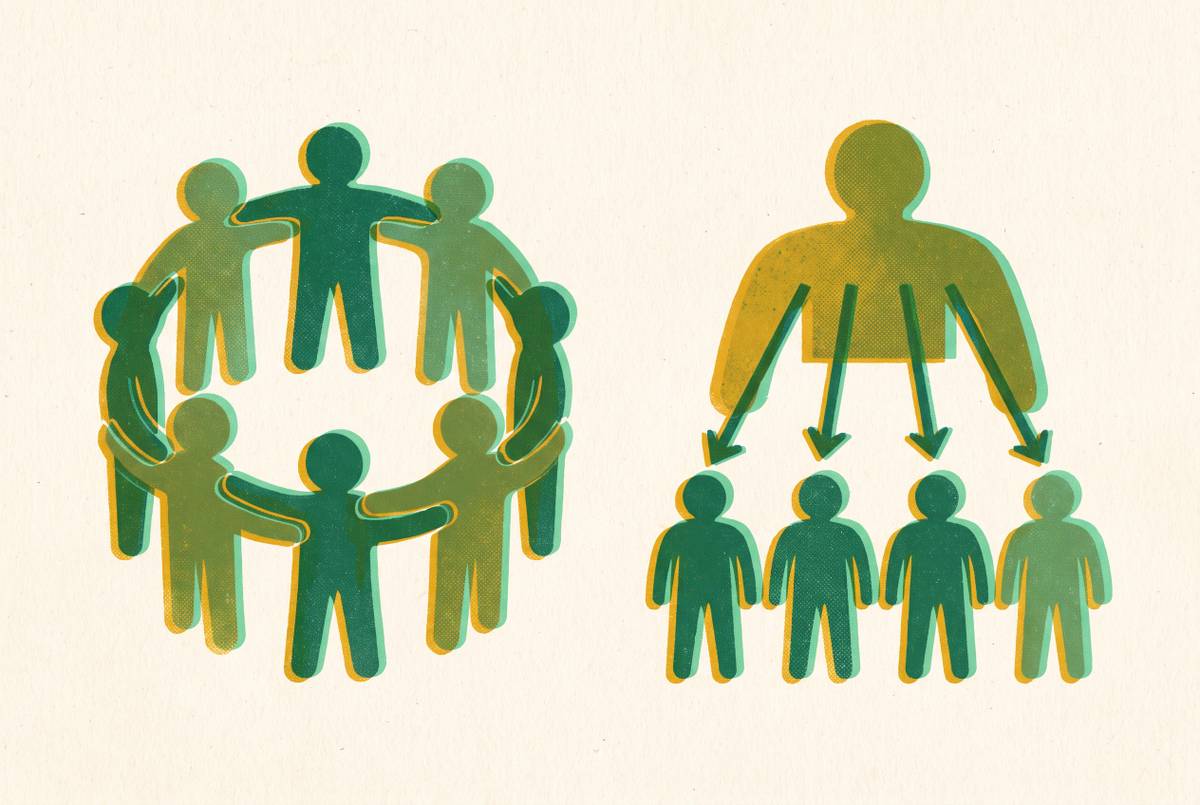Cover illustration for “How Peer Support Differs From Traditional Case Management”