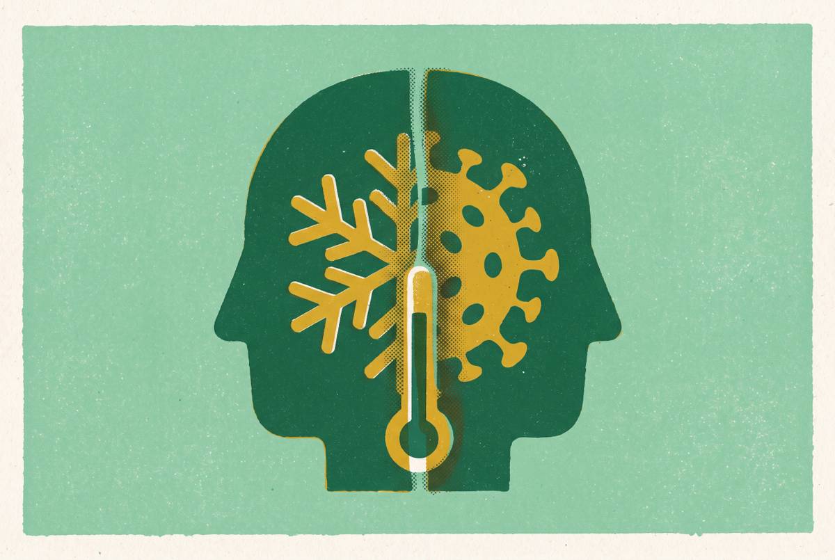 Cover illustration for “Cold vs Flu in People With Serious Mental Illness”