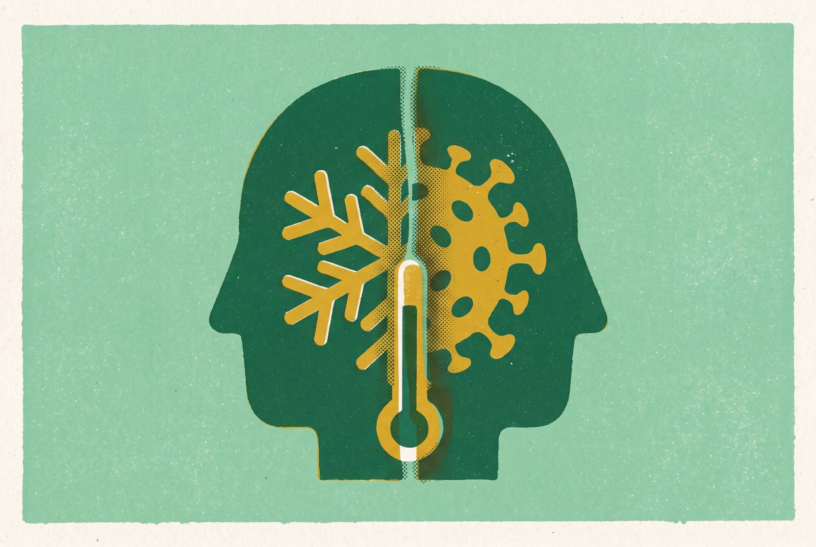 Cover illustration for “Cold vs Flu in People With Serious Mental Illness”