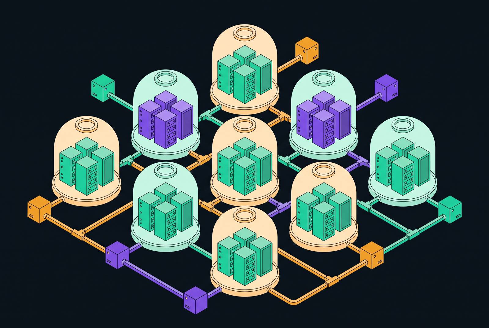 Cover illustration for “Hermetic Test Environments for Backend Services”