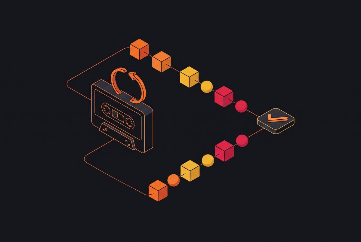 Cover illustration for “Deterministic Agent Replay for Regression Testing”