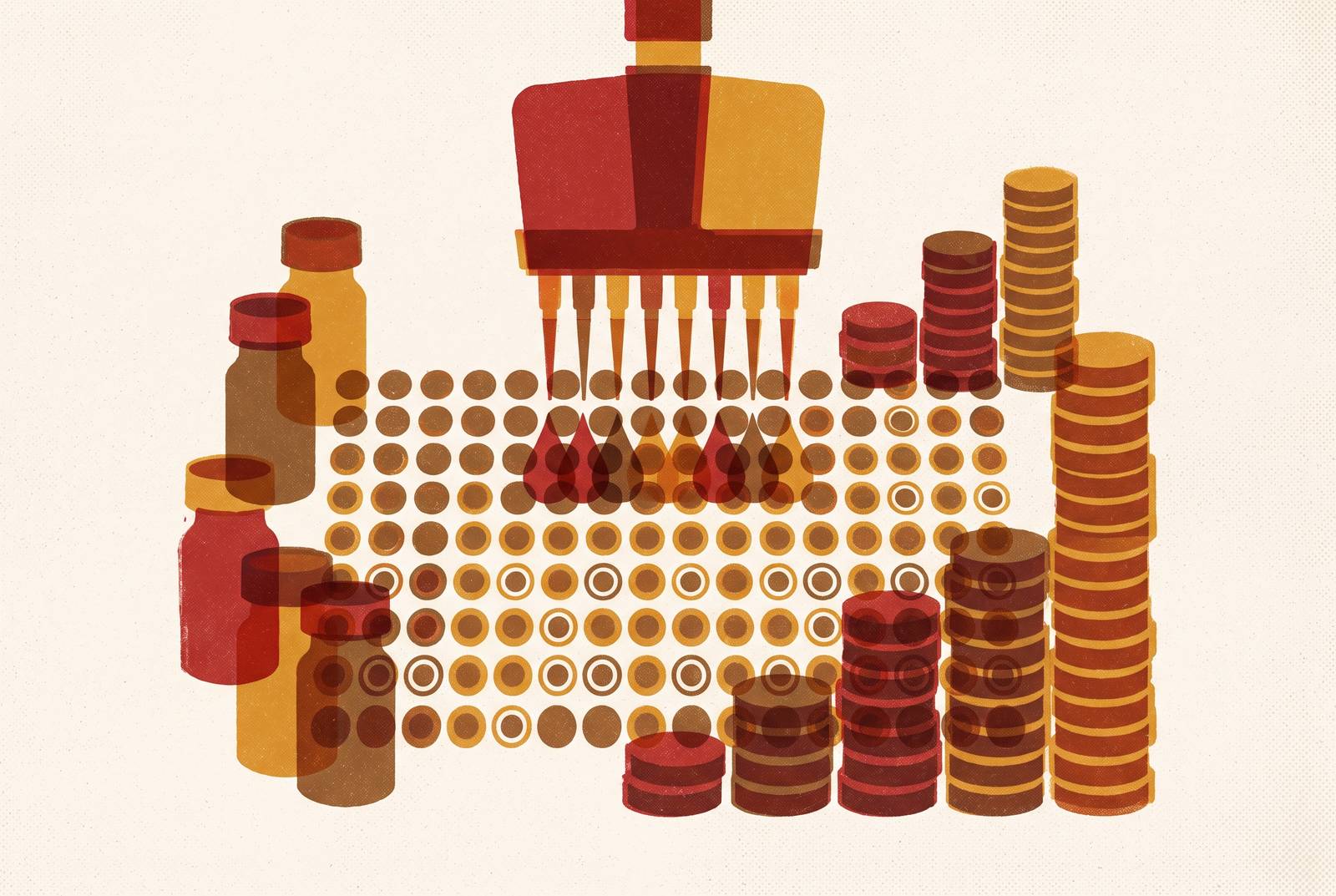 Cover illustration for “Pricing Models for CFPS Reagents Designed for High-Throughput Screening Labs”