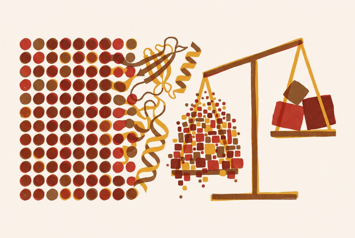 Cover illustration for “Throughput and Cost Tradeoffs in High-Throughput Protein Variant Campaigns”