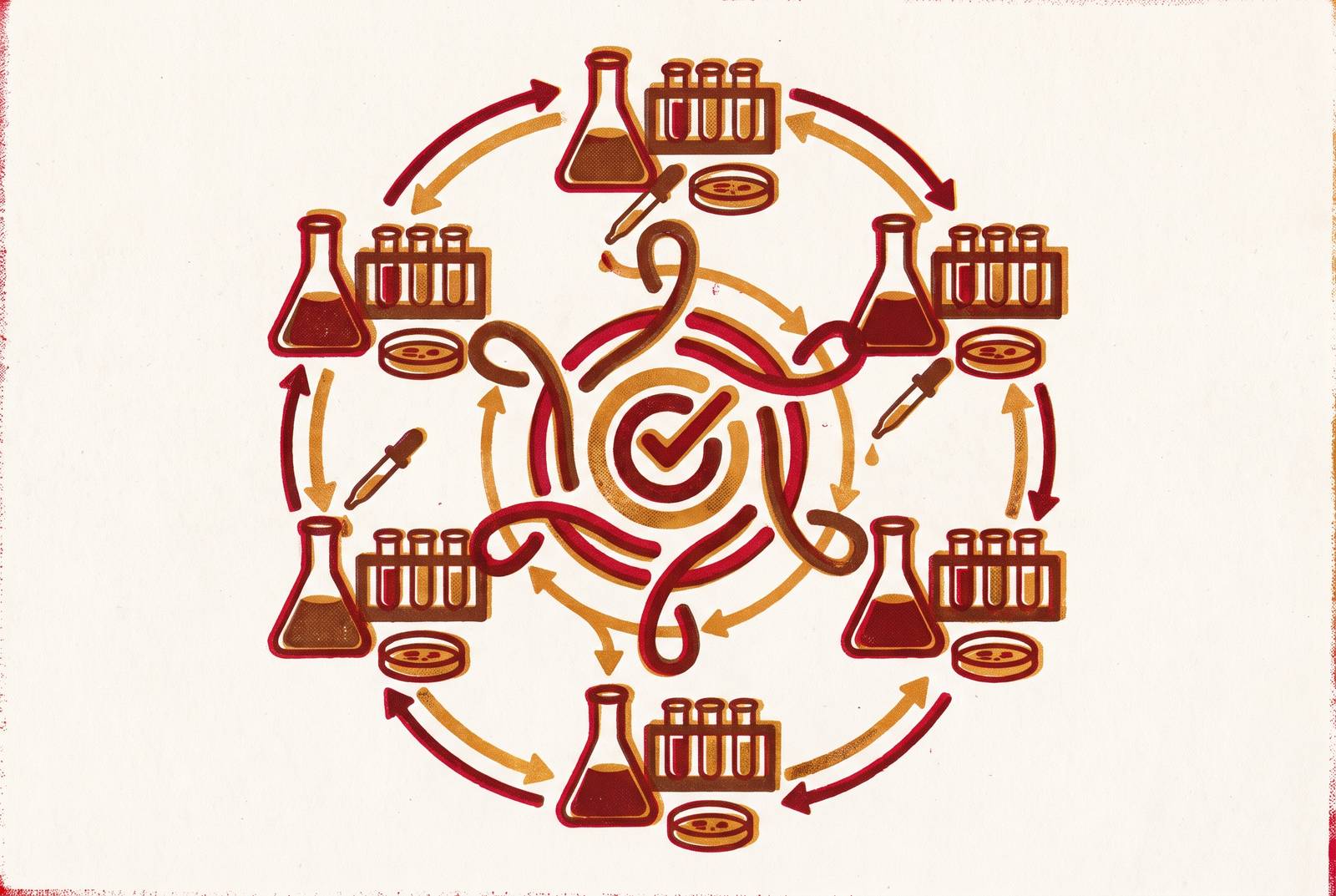 Cover illustration for “Design of Multi-Lab Ring Studies for Biological Protocol Validation”