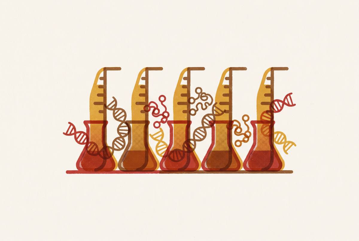 Cover illustration for “Inter-Lab Standardization of Cell-Free Expression Benchmarks”