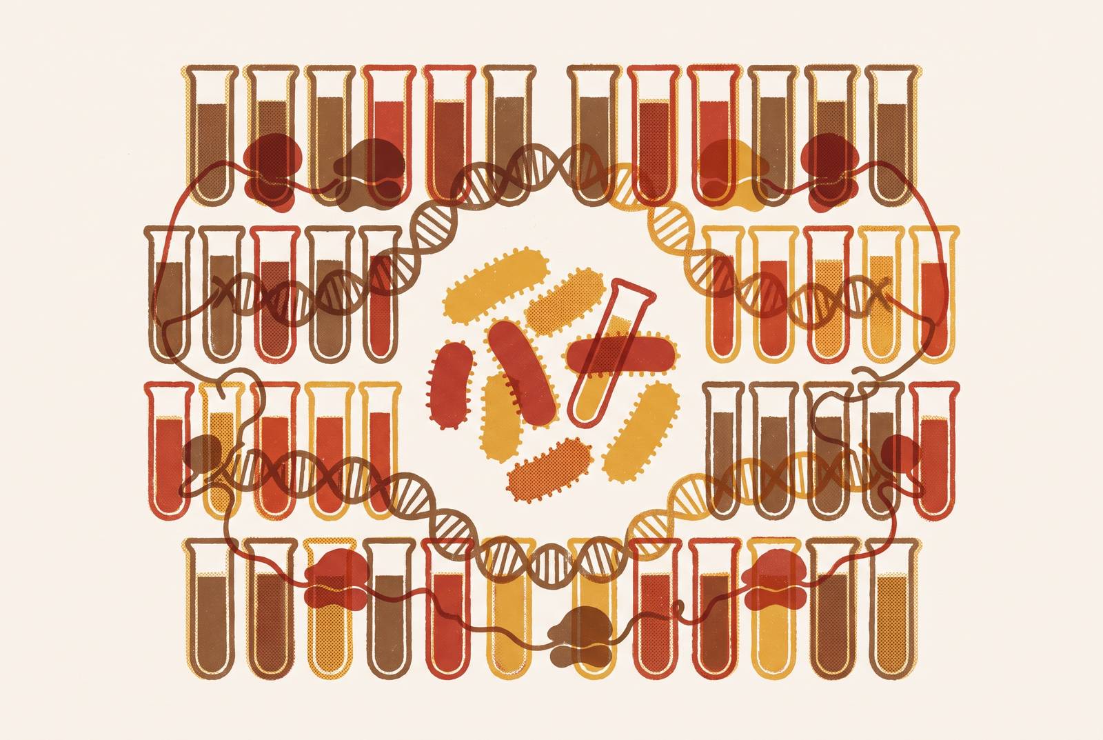 Cover illustration for “Inter-Lab Comparisons of E. Coli Extract CFPS Systems”