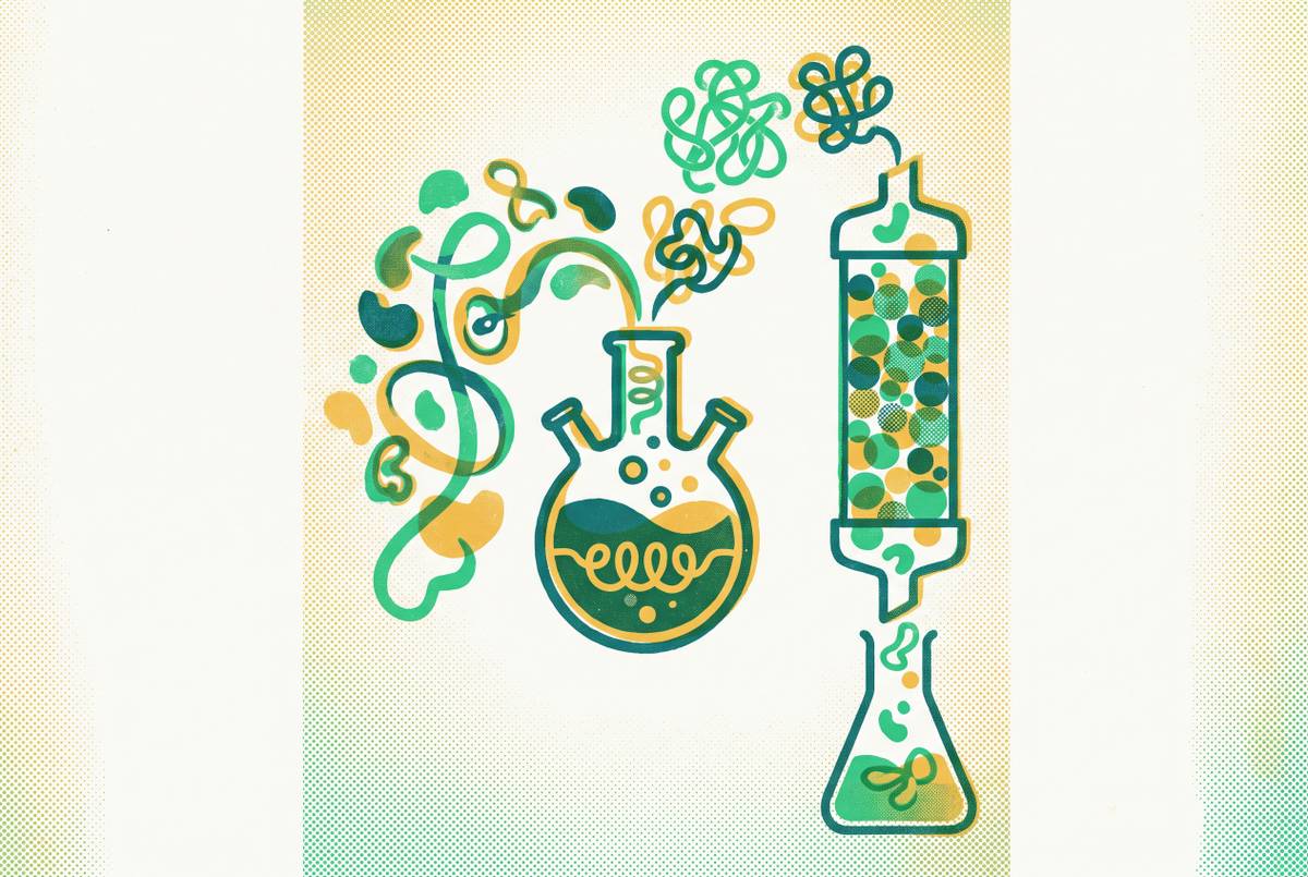 Cover illustration for “Protein Purification Strategies Downstream of CFPS Reactions”