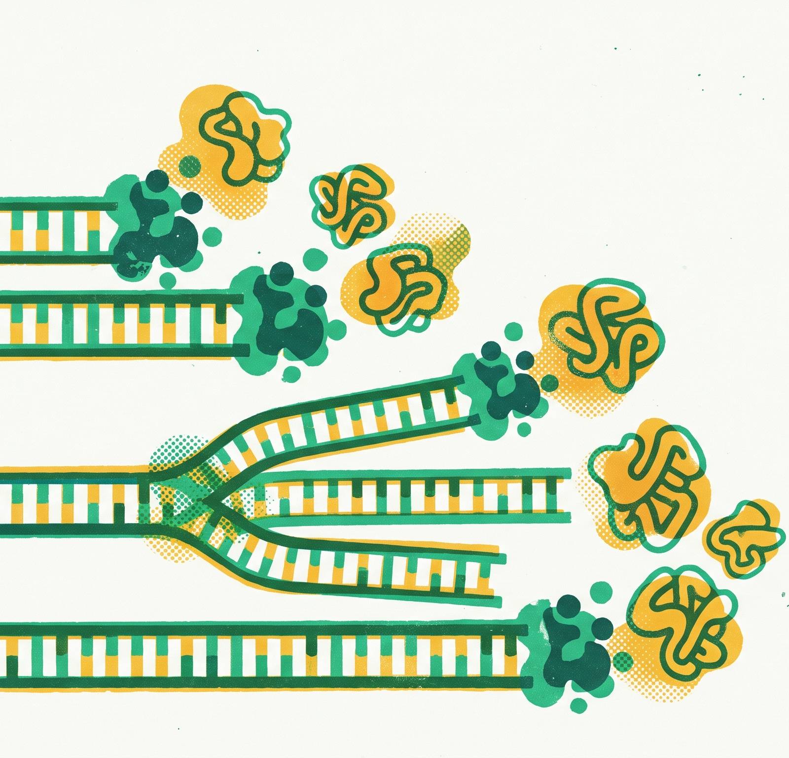 Cover illustration for “Linear DNA Templates for Rapid CFPS Variant Generation”
