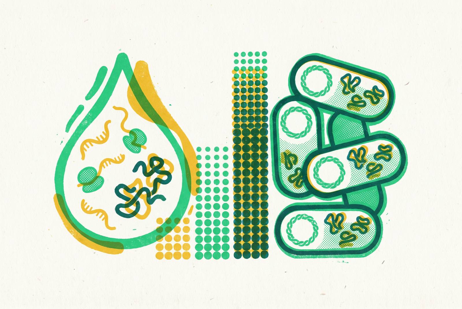 Cover illustration for “Yield Benchmarking for Cell-Free vs. E. Coli Recombinant Expression”