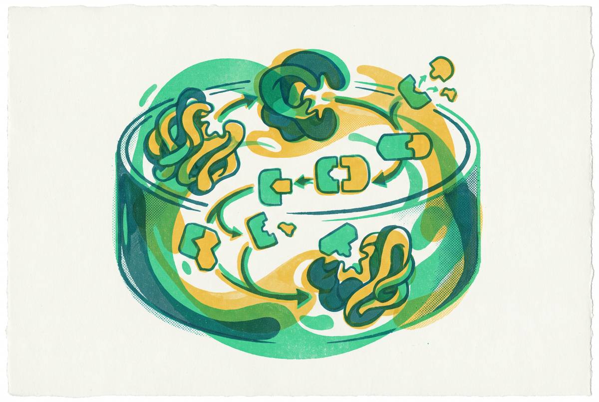 Cover illustration for “Enzyme Pathway Reconstitution in Cell-Free Reactions”