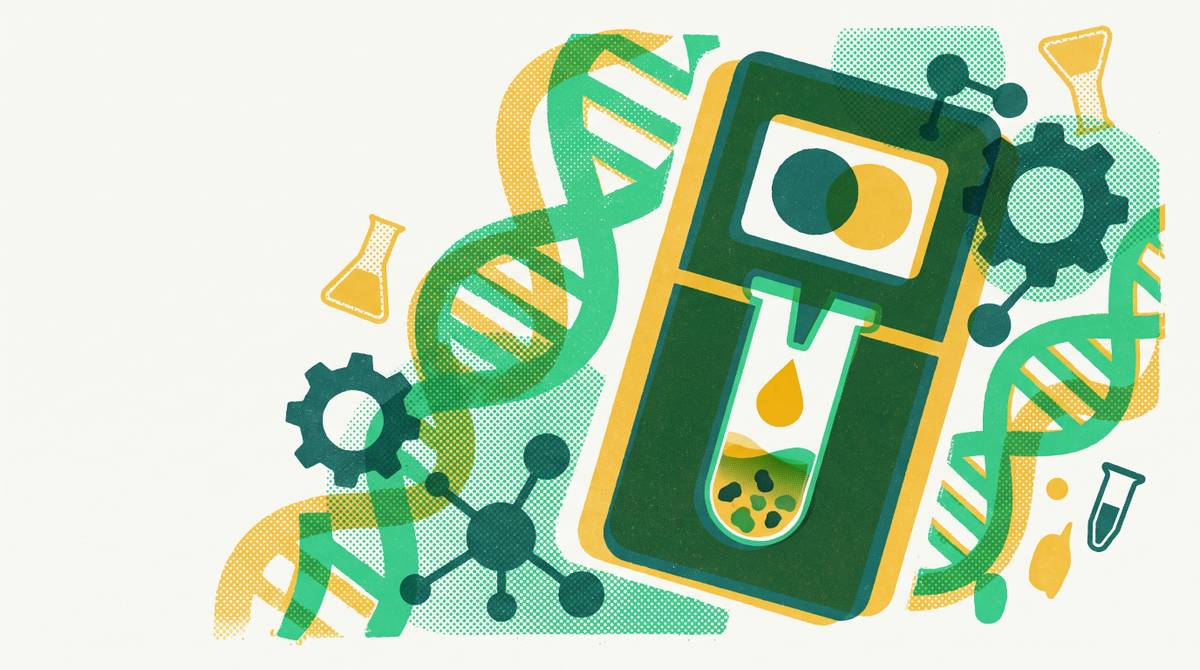 Cover illustration for “Point-of-Need Diagnostics Using Freeze-Dried Cell-Free Reagents”