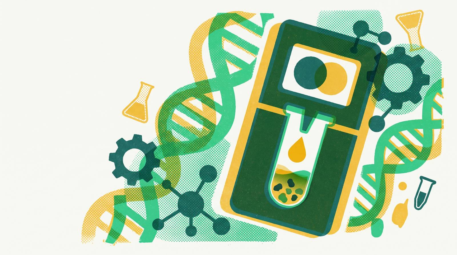 Cover illustration for “Point-of-Need Diagnostics Using Freeze-Dried Cell-Free Reagents”