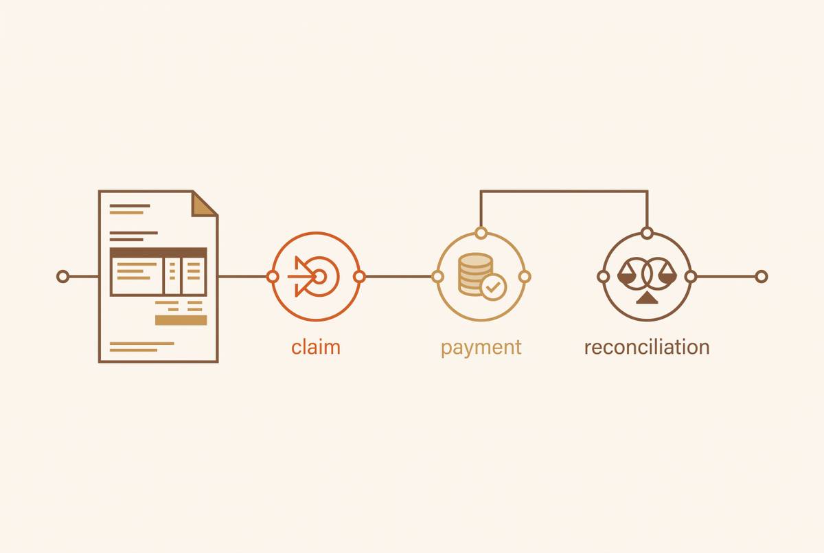 Cover illustration for “EOB Processing Workflow in Healthcare Revenue Cycle”