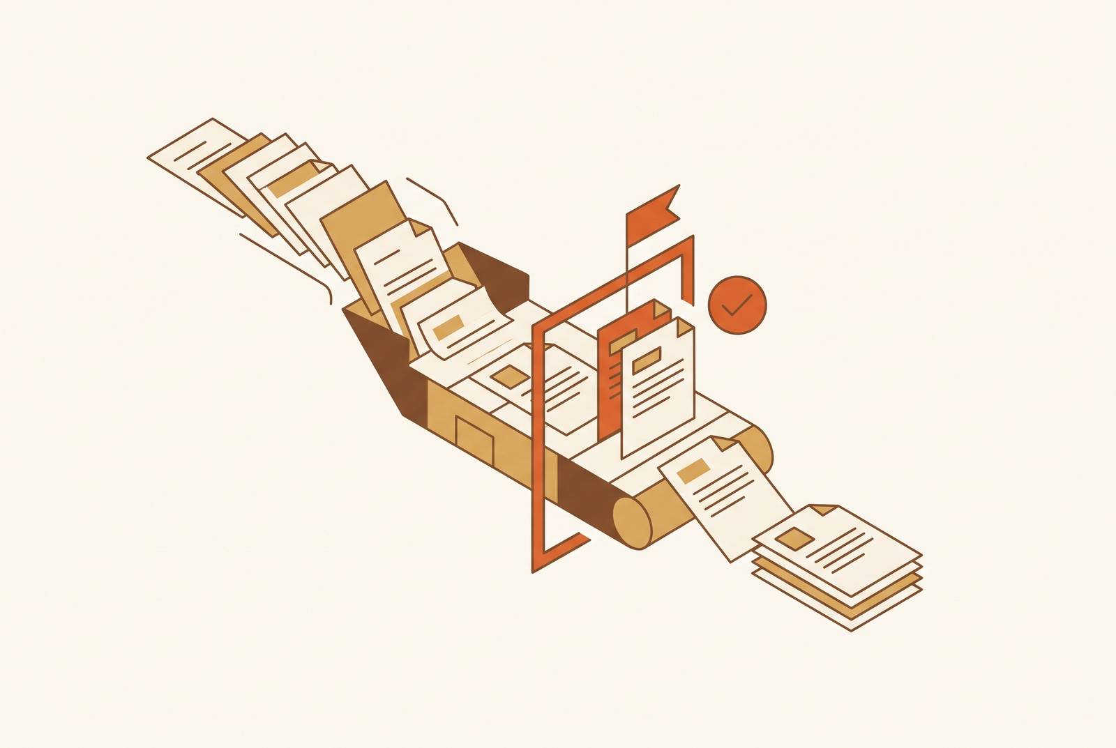Cover illustration for “Duplicate Document Detection in High-Volume Intake Queues”