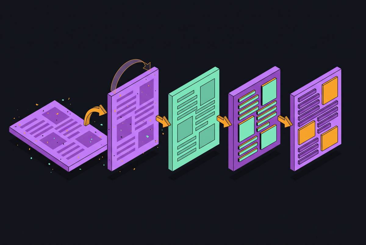 Cover illustration for “Document Preprocessing Stages Before OCR”