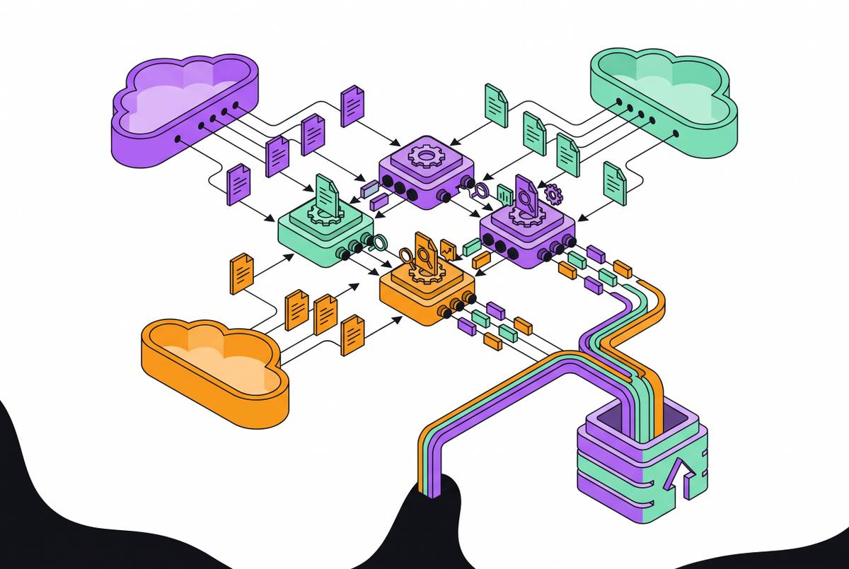 Cover illustration for “Multi-Cloud Extraction Architecture When Your Pipeline Cannot Afford a Single Vendor Dependency”