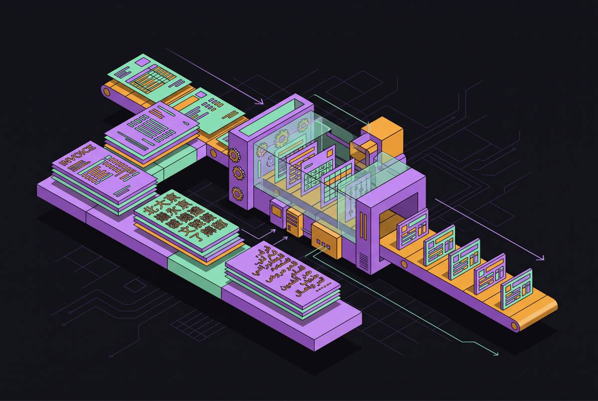 Cover illustration for “Multi-Language Invoice Parsing in Global AP Pipelines”