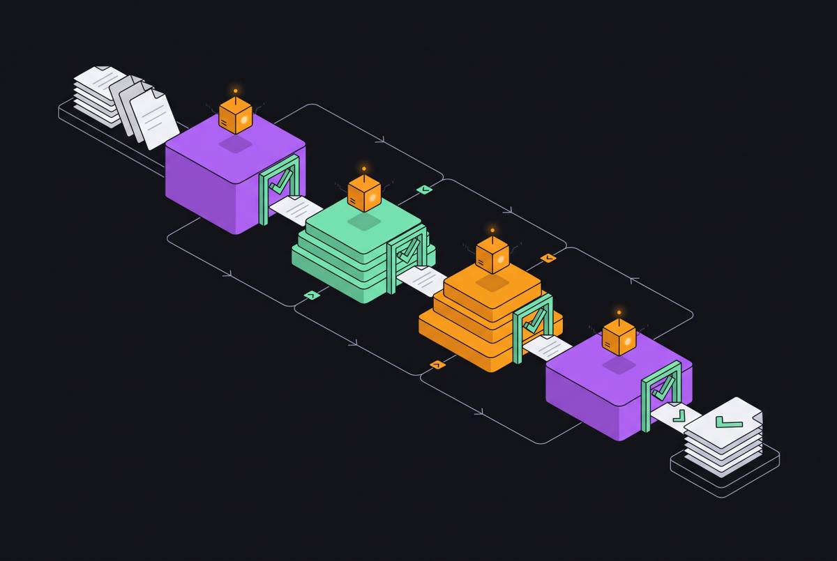 Cover illustration for “Agentic Validation Layers in Document Extraction Pipelines”