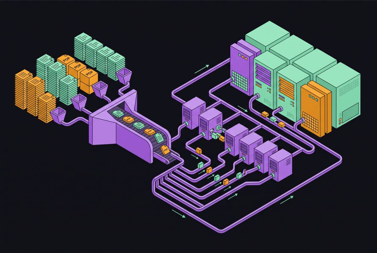 Cover illustration for “File Intake Architecture for High-Volume Document Pipelines”