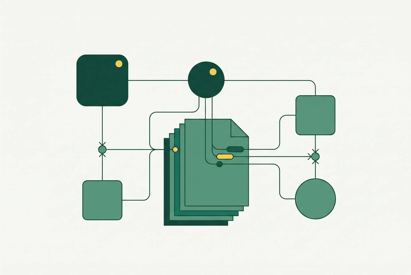 Cover illustration for “Multi-Agent AI Architectures for Document Processing Workflows”