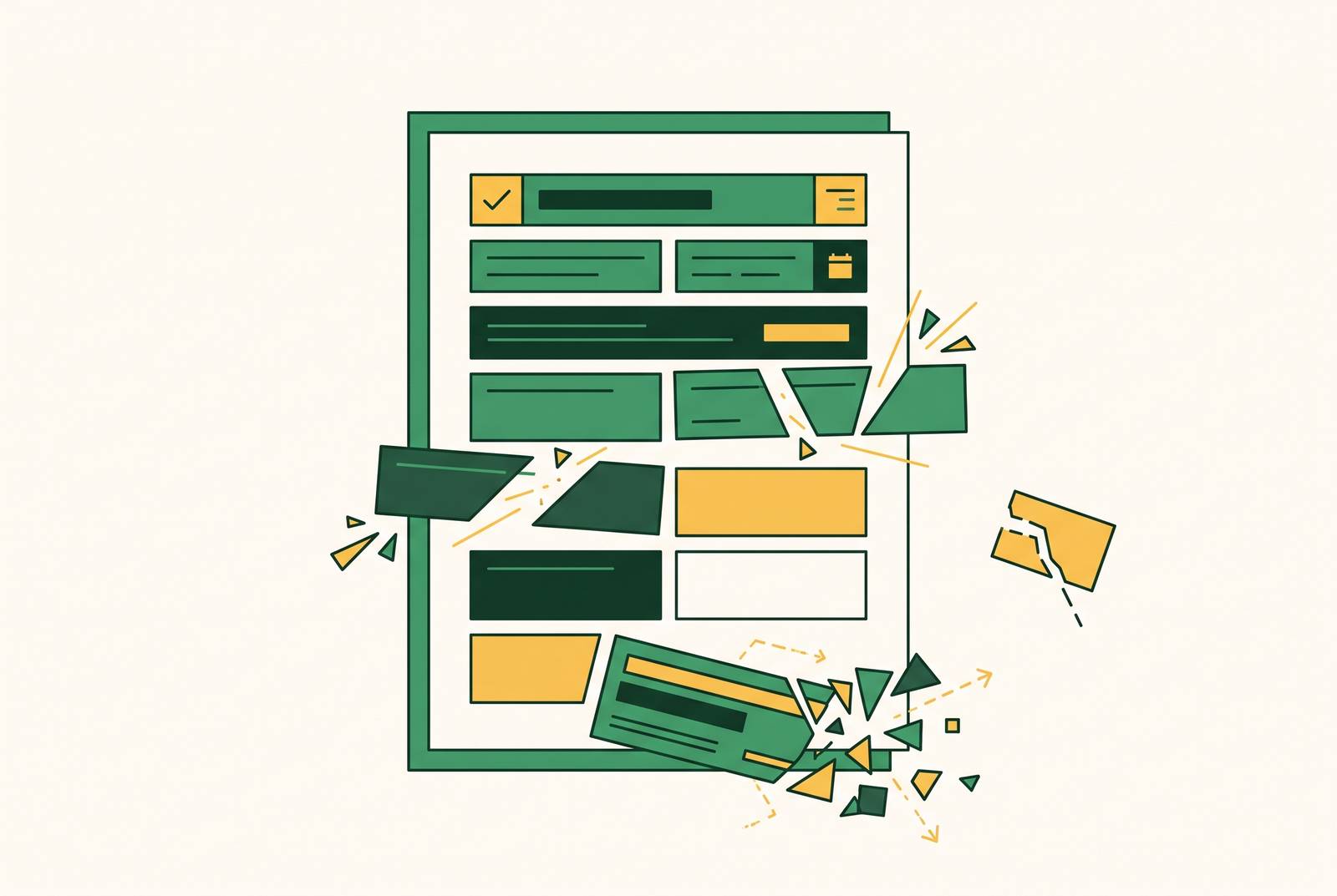 Cover illustration for “LLM Document Extraction Failure Modes in Production”