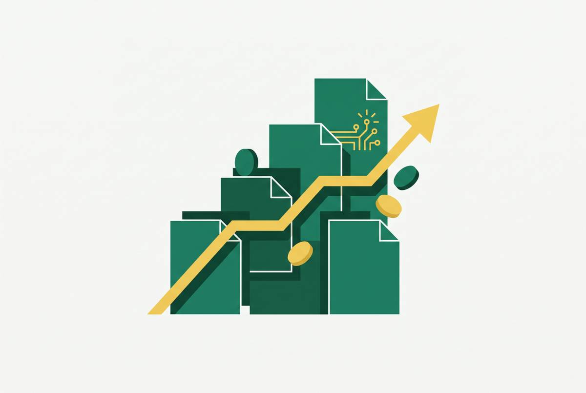 Cover illustration for “AI Investment Trends in the IDP and Document Automation Market”
