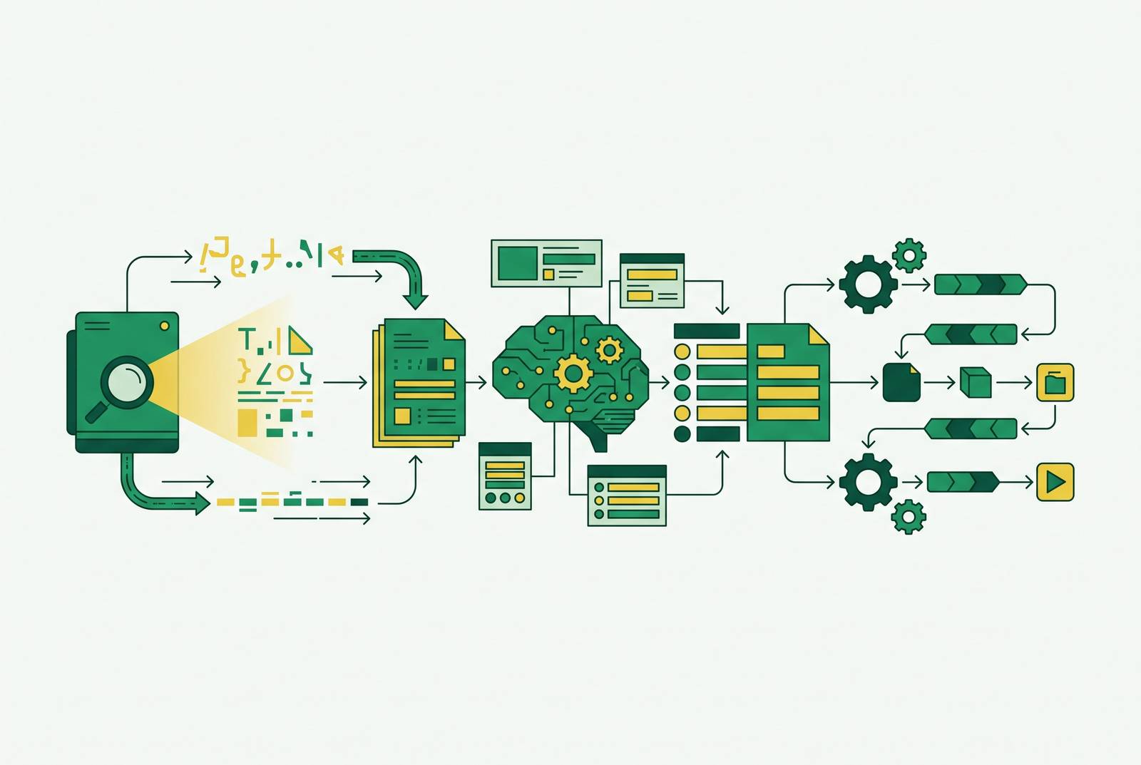 Cover illustration for “IDP vs OCR vs RPA in Document Workflows”