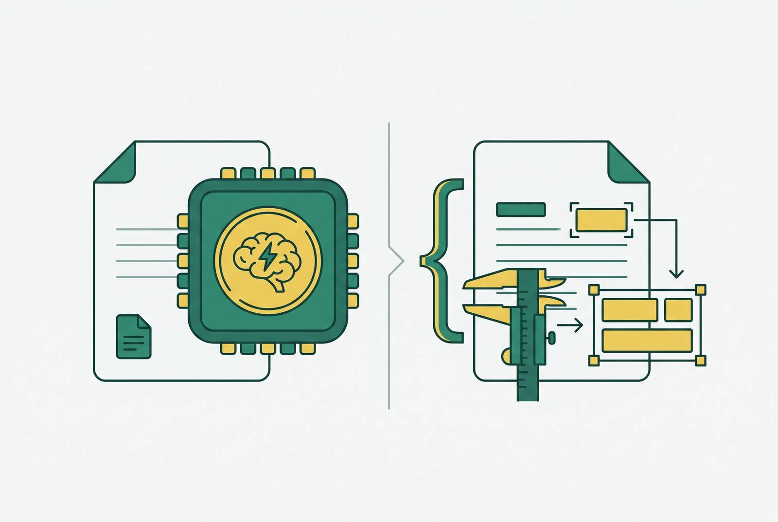 Cover illustration for “Pre-Trained Document AI Models vs Custom-Trained Extractors”